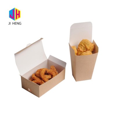 Chinese take away food fried chicken wings packaging boxes with custom logo