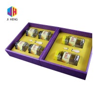 Lid and bottom paperboard honey jar product packaging gift box