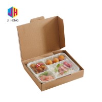 High quality custom disposable cardboard paper bento lunch meal box