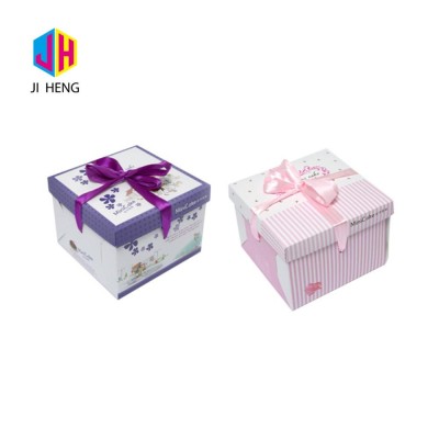 Food Grade bakery wedding purple cheese cake box