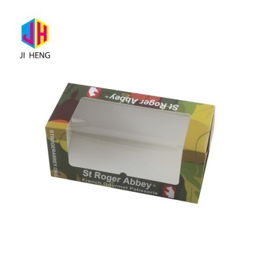 Food Grade Custom Made Rectangular Cake Boxes With Transparent Pvc Window